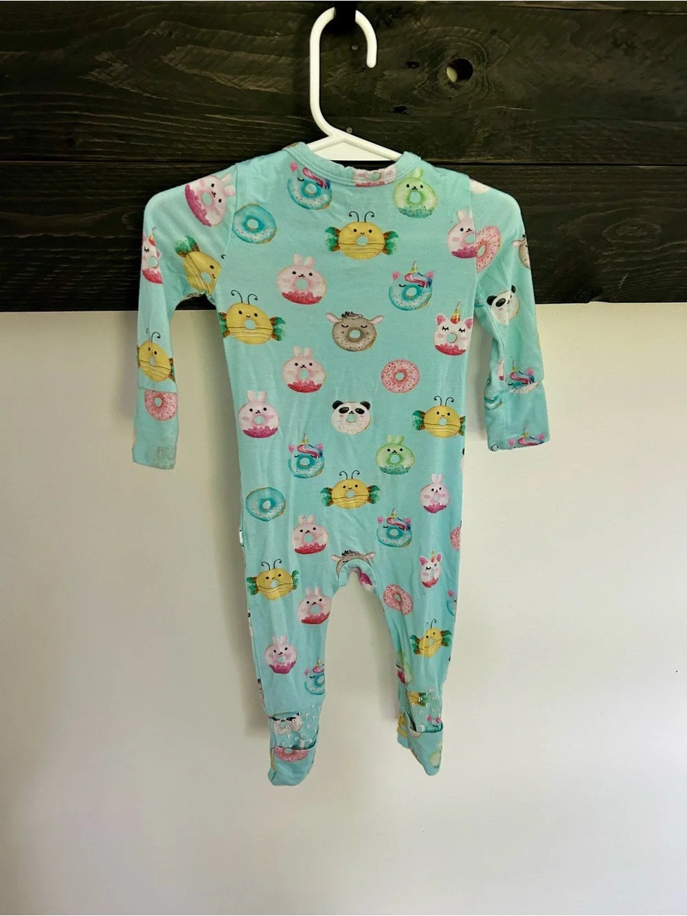Posh Peanut Animal & Donut Print One-Piece Footie